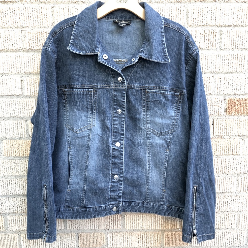 Ashley Stuart Denim Cropped Jacket